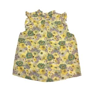 Ann Taylor Petite Yellow Floral Blouse